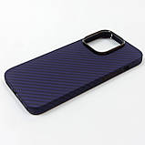 Карбоновий чохол для Apple iPhone 14 Pro Max Karbon case (Purple), фото 8