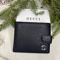 Кошелек мужской Gucci, кожаный брендовый кошелек Гучи