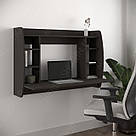 Навісний стіл для ноутбука з 6 відкритими поличками з ДСП Настінні письмові столи у спальню або дитячу, фото 5