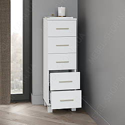 Комод у передпокій з 5 висувними ящиками 30 см Стильний компактний комод у спальню з Ламінованого ДСП
