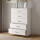 Комод на 5 висувних шухляд шириною 710 мм Гарні сучасні комоди з ДСП для зберігання речей у спальню, фото 2
