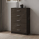 Комод на 5 висувних шухляд шириною 710 мм Гарні сучасні комоди з ДСП для зберігання речей у спальню, фото 5