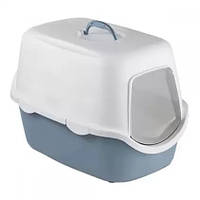 Туалет для кішок Stefanplast Cathy 56 х 40 х 40 см Блакитно-сталевий