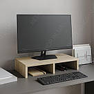 Настільна підставка під монітор з поличками з Ламінованого ДСП Підставки для екрана 50 см завширшки, фото 4