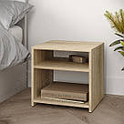 Приліжкові тумби набір з 2 шт Тумбочка приліжкова відкрита на 2 осередки 40 см з Ламінованого ДСП, фото 3