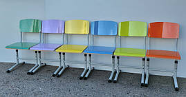 Стілець дитячий для початкової школи регульований "Пилот" гнута фанера з покриттям HPL 2-4 р. гр.