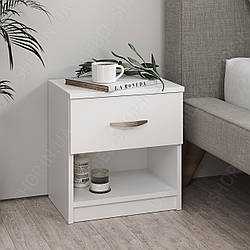 Тумбочка приліжкова 40см завширшки з ламінованого ДСП Тумбочки для спальні з шухлядою та відкритою полицею