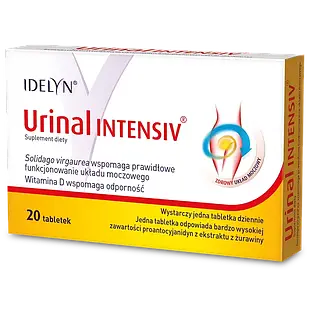 Urinal Intensiv для здоров'я сечовидільної системи з екстрактами журавлини та золотарника та вітаміном D 20 т.