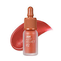 Peripera Ink Airy Velvet Tint #02 Selfie Orange Brown - Матовый тинт для губ