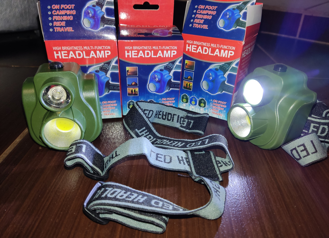 Налобный фонарь мульти функціональний на батарейках ly 5 - 3 aa якість швидка відправка, фото 1