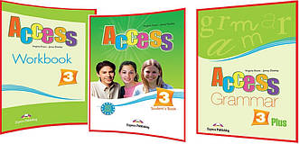 Access 3. Student's Book+Workbook+Grammar. Повний комплект книг з англійської мови. Підручник+Зошит+Граматика