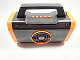 Ліхтар Portable Speaker ліхтар із сонячною панеллю + FM-радіо 8W — P-418, жовтогарячий, фото 4
