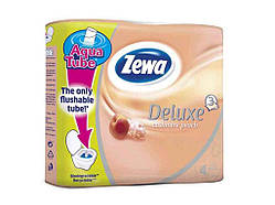 Туалетний папір 4шт 3шар Deluxе Персик (персиковий), ТМ ZEWA