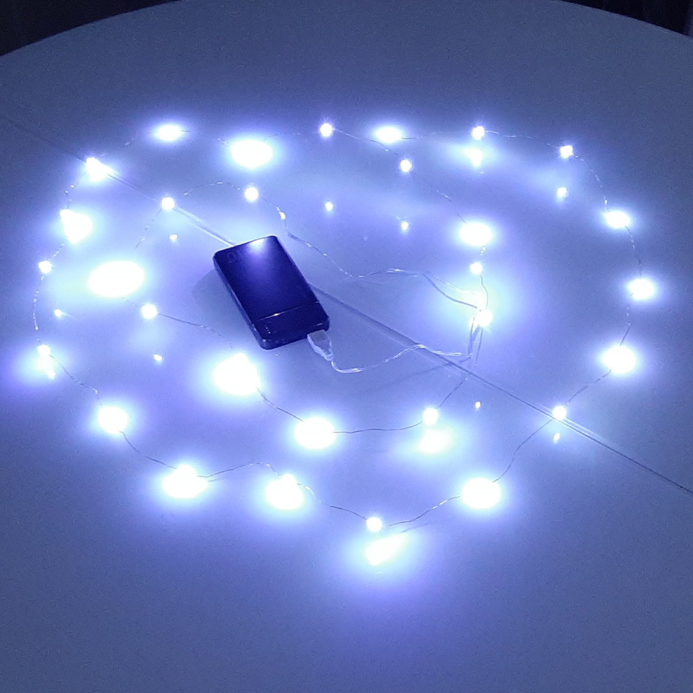 Світлодіодна LED гірлянда 3 метри РОСА біла 30 LED, USB 5V, 1000К Sneha (997974)