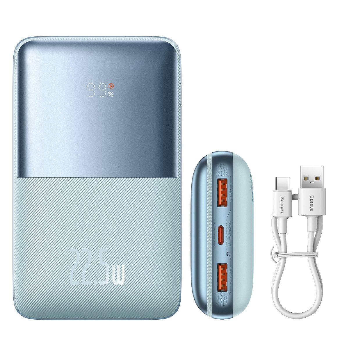 Портативний акумулятор Power bank Baseus Bipow Pro Digital Display 20000mAh 22.5W Blue