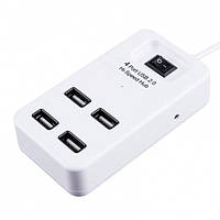 Концентратор USB-хаб RIAS P-1601 4 порта USB 2.0 с выключателем White (3_02362)