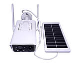 IP камера відеоспостереження RIAS X1 (iCSee APP) Wi-Fi 2MP вулична із сонячною панеллю White (3_02397), фото 3