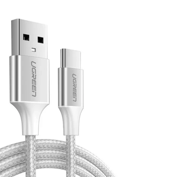 Дата-кабель Ugreen US288 USB 2.0 (тато) - USB Type-C (тато), 3m White (60409), фото 1