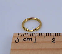 Заводное кольцо из латуни 12 мм. (для брелка/ключей) арт. 03334