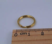 Заводное кольцо из латуни 15 мм. (для брелка/ключей) арт. 03335
