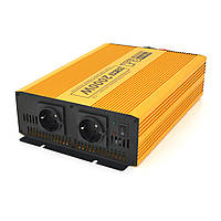 Інвертор напруги Mexxsun MXSPSW-2000, 24V/220V, 2000W з правильною синусоїдою, 2 універсальні розетки, клеми