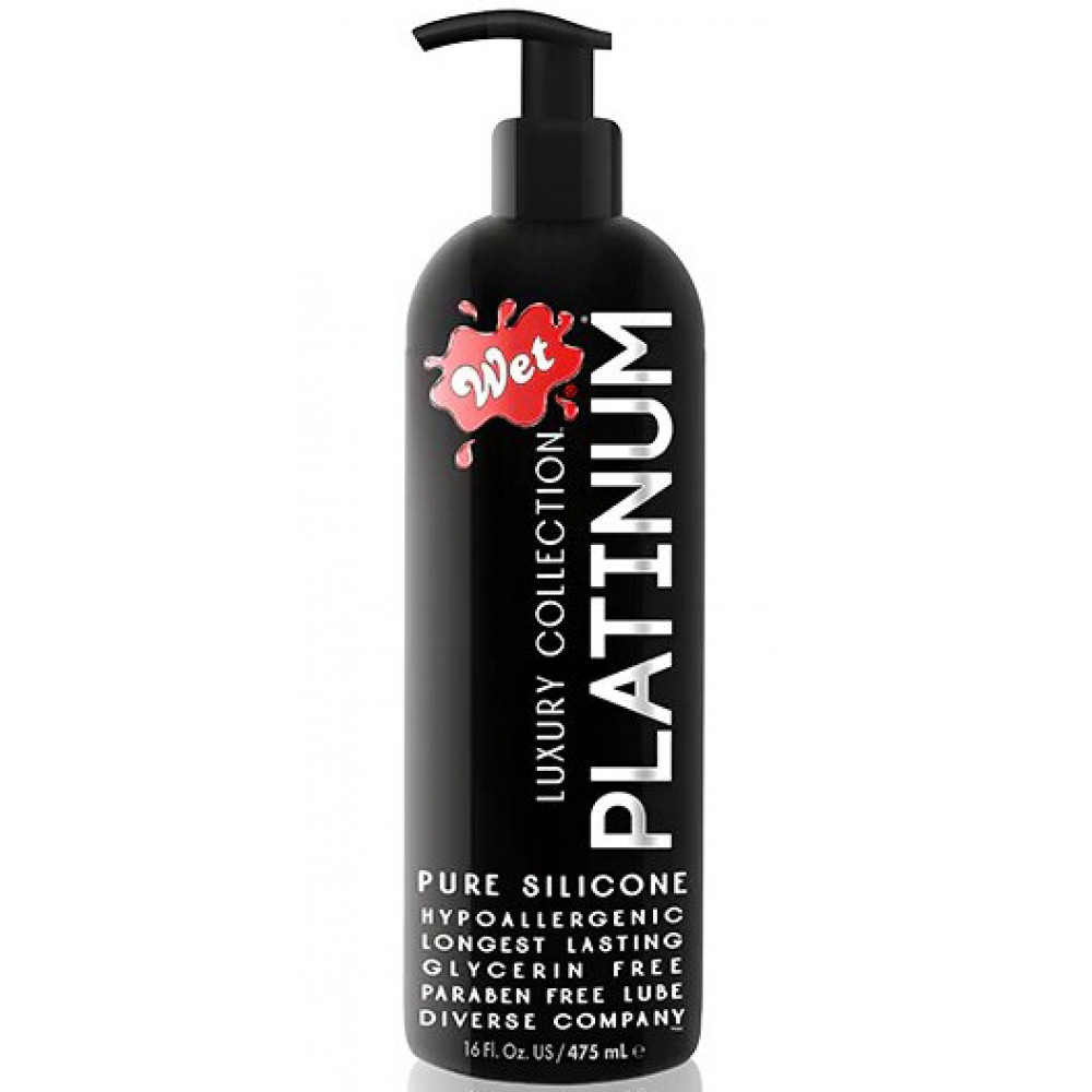 Лубрикант Wet Platinum Premium 475 мл, на силіконовій основі, фото 1