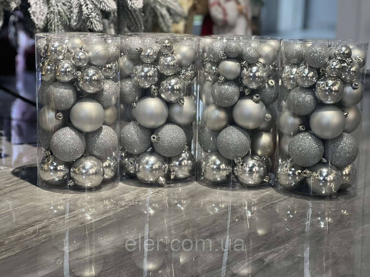Великий набір срібних куль 40шт в колбі ‼️Акційна ціна, фото 1