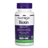 Біотин в таблетках у дозуванні 10 000 мкг, Natrol Biotin 10000 mcg 100 таб