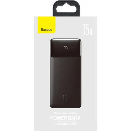 ДОДАТКОВИЙ АКУМУЛЯТОР (POWER BANK) BASEUS BIPOW DIGITAL DISPLAY PPDML-K01 BLACK 30000MAH 15W, фото 1