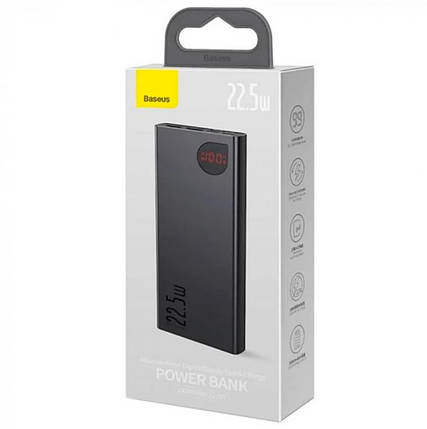 Повербанк Baseus Adaman Metal Digital QС/PD 10000 mAh 22.5W Black (PPADM10S), фото 1