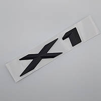 Эмблема надпись X1 на крышку багажника (чёрный, матовый), BMW