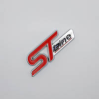 Эмблема ST Line на заднюю часть (хром+красный), Ford