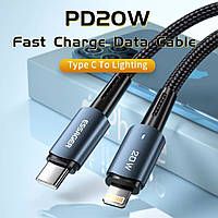 Телефонный кабель USB type С iPhone Lightning PD 2 м