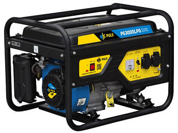 Генератор бензиновый двухтопливный PULS PG3300LPG, 3.1/3.3 кВт, ручной старт