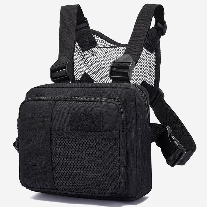 Нагрудна сумка 136 чорна, фото 1