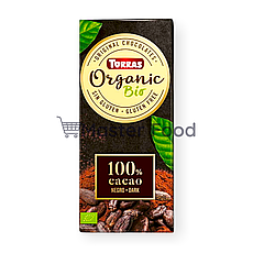 Шоколад чорний 100% какао терте Torras Organic