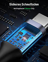 Кабель зарядний Ugreen Type-C 60W QC4.0 USB C 20V PD 3.0 QC 4.0+ iPad/iPhone/MacBook 1 м, фото 9