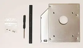 Optibay SATA 12.7 мм оптибей, адаптер Кишеня для другого жорсткого диска в ноутбук 2,5" HDD і SSD у блістері, фото 4