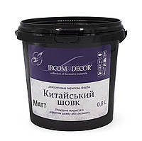 Декоративная краска Ircom Decor Китайский шелк Silver, Серебро полуматовое, 0.8 л