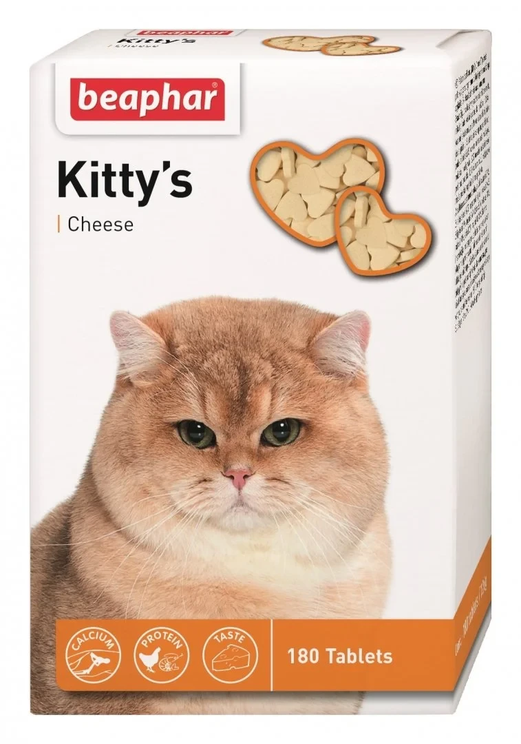 Ласощі вітамінізовані Kitty's Беафар з сиром для котів, 180 табл