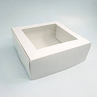 Коробка для зефира с квадратным окошком 20х20х7 см