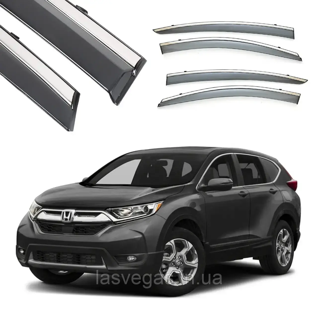 Дефлектори вікон, Вітровики Honda CR-V 2017- (HIC)