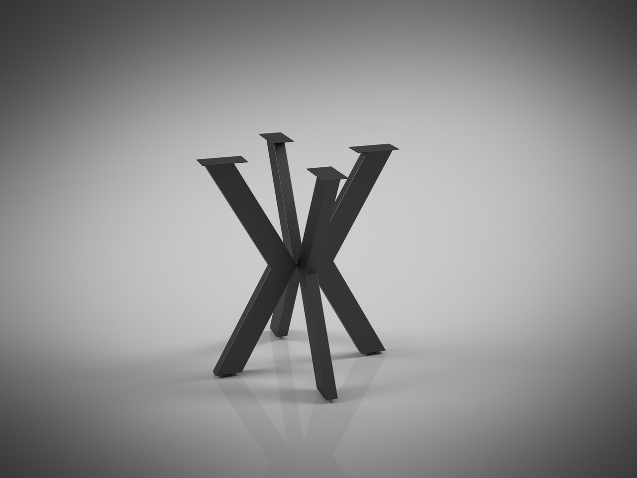 Опора для столу Трибул метал Чорний оксамит 450*750h мм (Tenero TM)