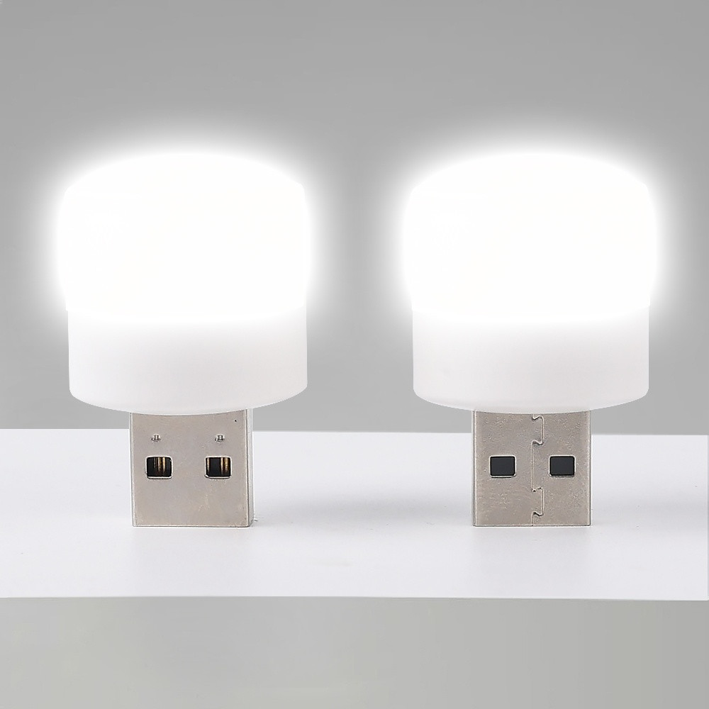 DR USB LED-лампочка циліндрична, холодне світло біле