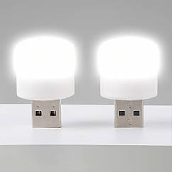 DR USB LED-лампочка циліндрична, холодне світло біле