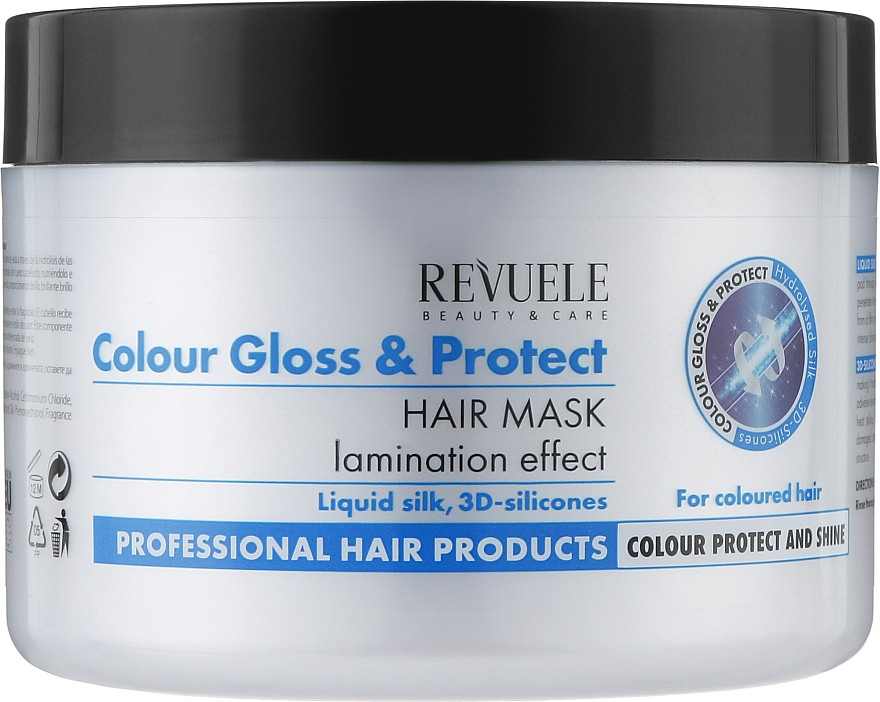 Маска для волосся Revuele Color Gloss & Protect з ефектом ламінування 500мл