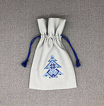 Мішечок новорічний "Ялинка хрестиком"