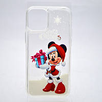 Чехол с новогодним рисунком (принтом) Merry Christmas Snow для iPhone XR Minnie Mouse Surprise