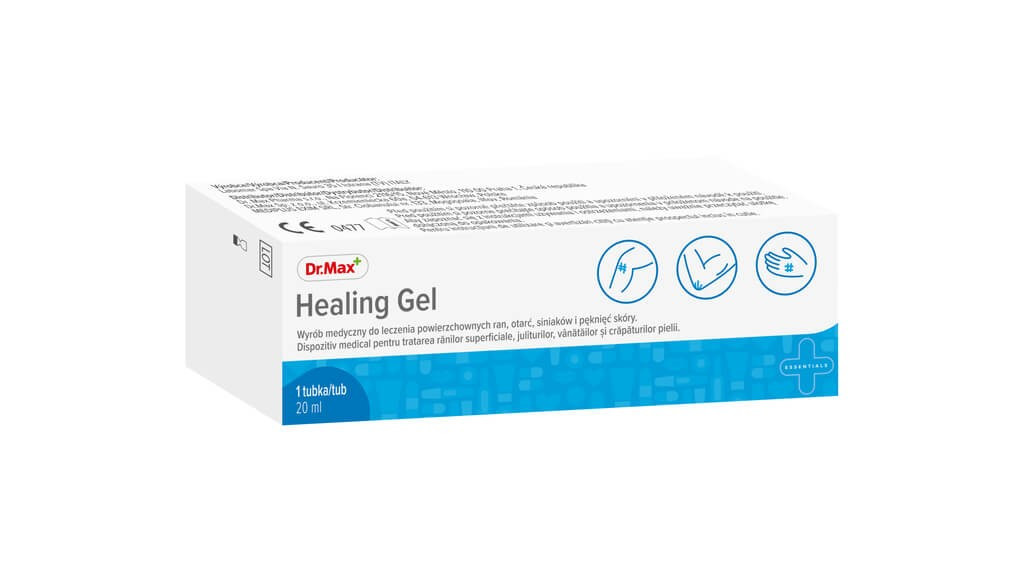 Dr.Max Healing Gel гідрогель для загоєння ран із пантенолом, сріблом, гіалуроновою к-тою, центелою, 20 мл