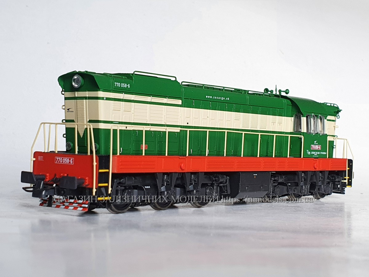 Модель маневрового тепловоза серii 770 058-6, ZSSK Cargo (ЧМЭ3), масштаба Н0 1:87 Roco 72964